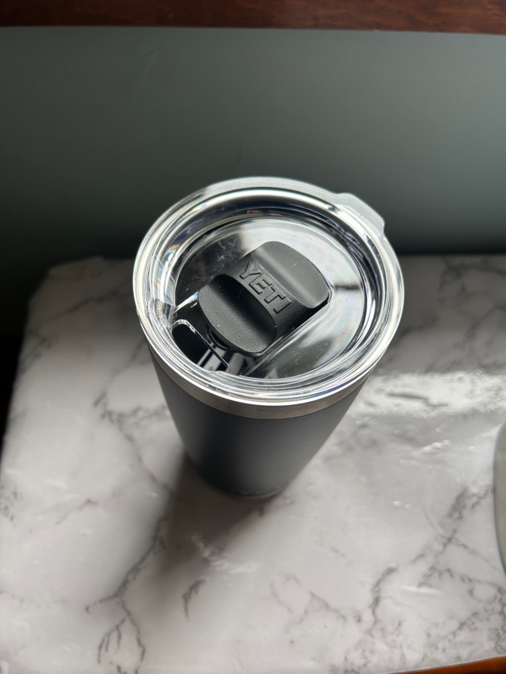 Yeti Tumbler - Matte Black with Stainless Accents. 20oz - Picture 2 of 7